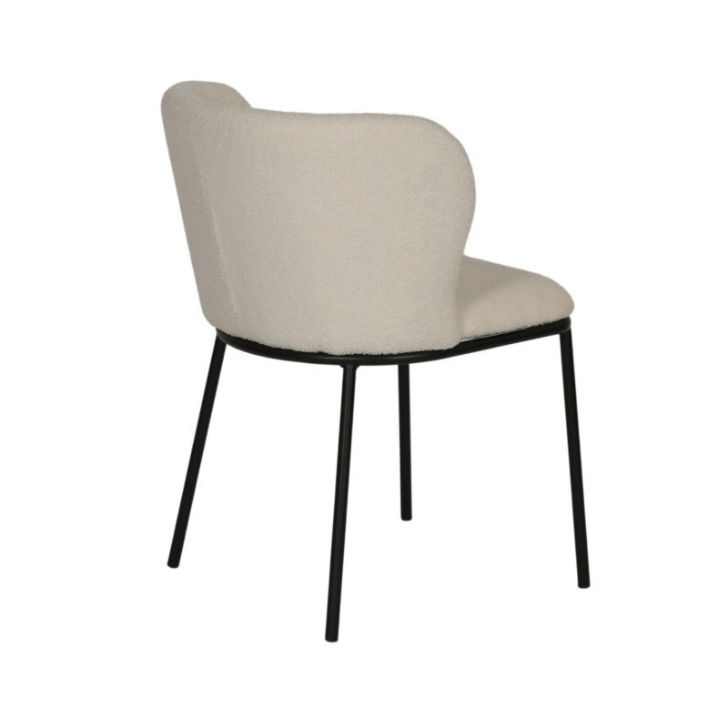 Lot de 2 chaises modernes en tissu bouclé NEYA