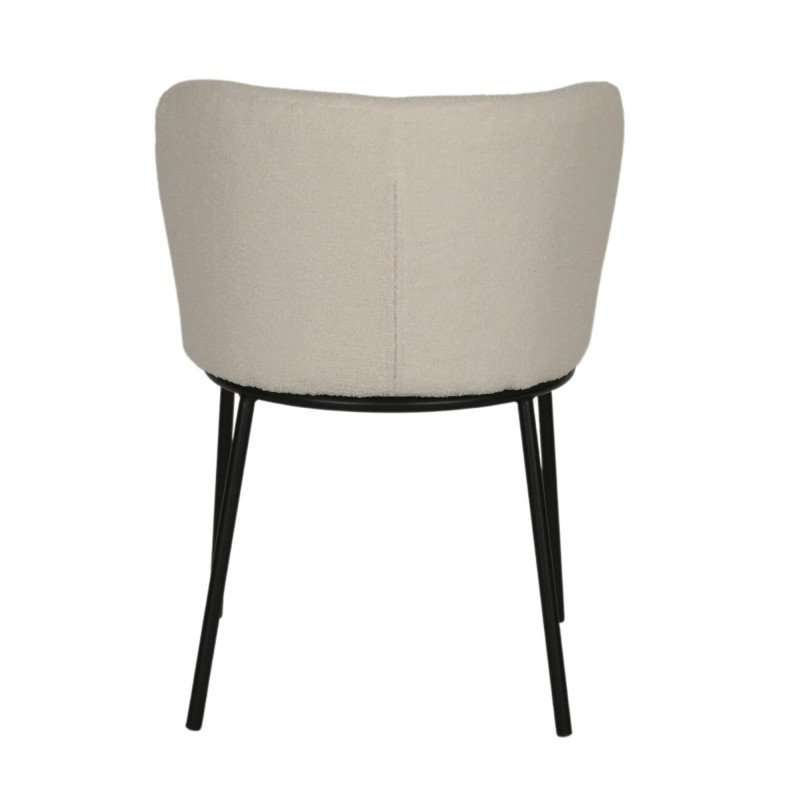 Lot de 2 chaises modernes en tissu bouclé NEYA
