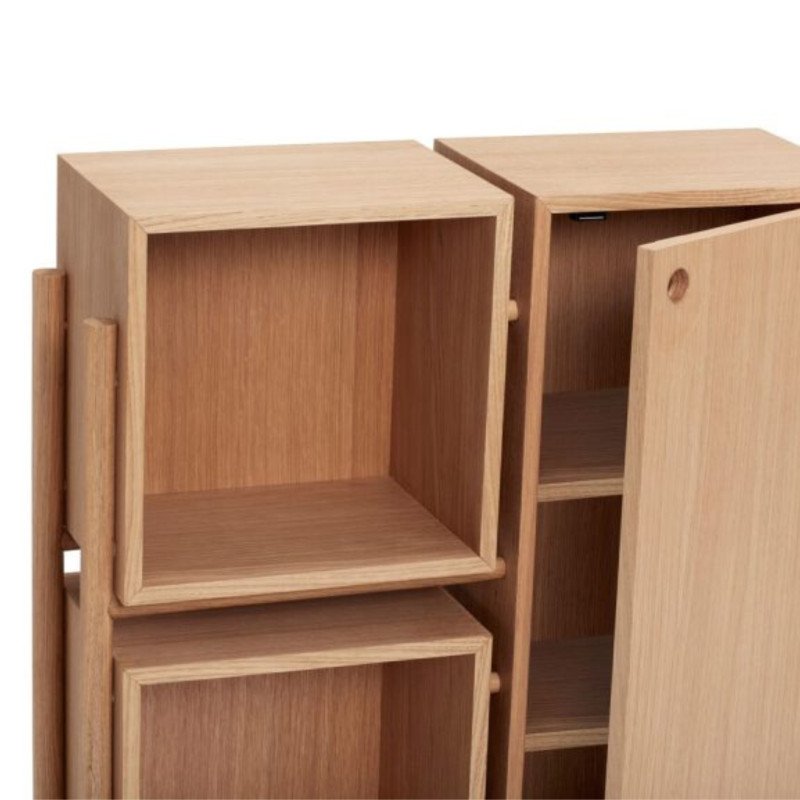 Commode 3 compartiments en bois CUBLA