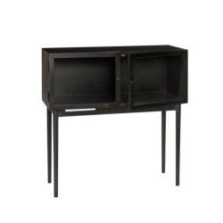 Banc scandinave en bois avec assise en corde 60cm DALLAS
