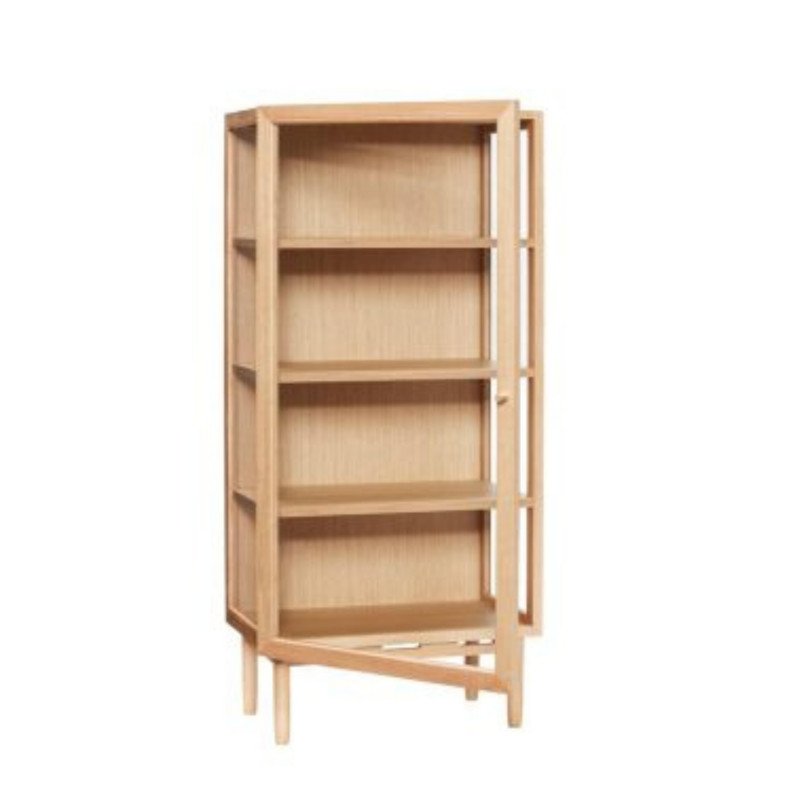 Buffet haut scandinave avec porte vitrée en bois KYOTO