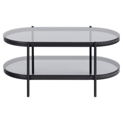 Table basse vitré grise BAYAU