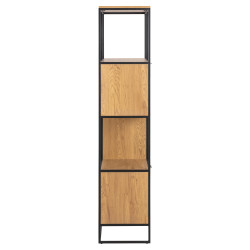 Etagère de rangement 85x40 en bois couleur nature/noir JONAVA