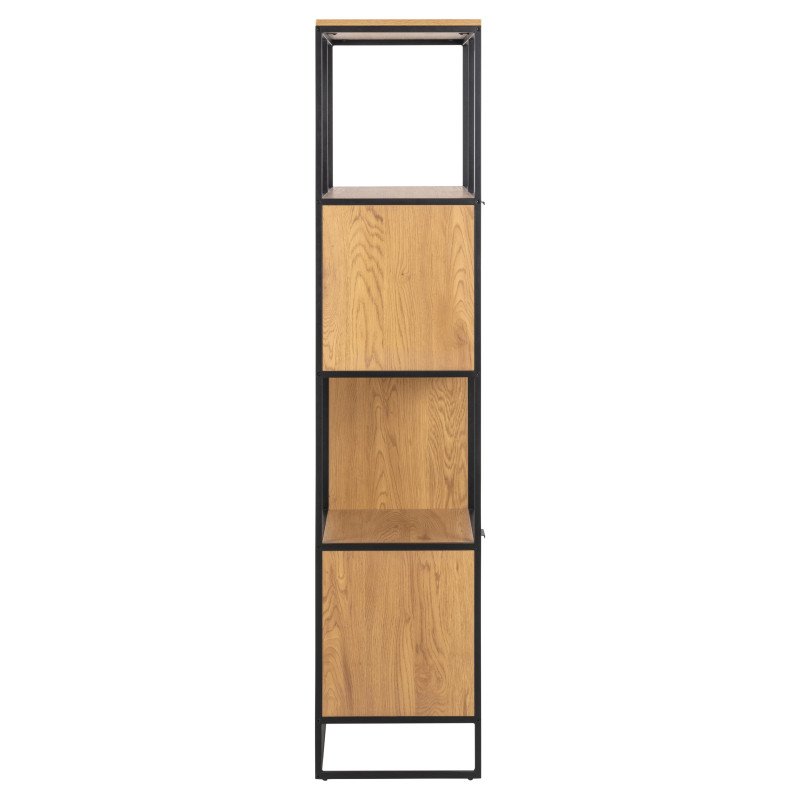 Etagère de rangement 85x40 en bois couleur nature/noir JONAVA