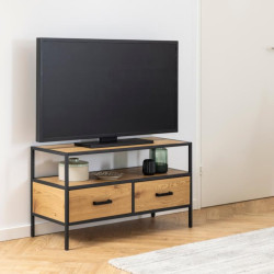 Meuble TV marron effet bois SEAN