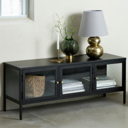 Meuble TV 52x131cm de couleur noir BENZEMA
