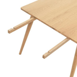 Table à manger en bois de couleur naturel 90x150 WEMBAN