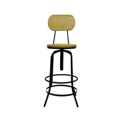 Tabouret desing industriel DOLETO - avec dossier
