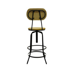 Tabouret desing industriel DOLETO - avec dossier