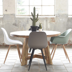 Chaise de salle a manger scandinave pieds bois SIX - Label 51