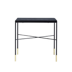Table basse métal gris pieds dorés OXY - 40cm
