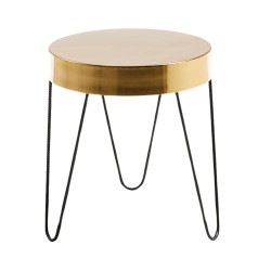 Table d'appoint art déco métal doré ZURIK