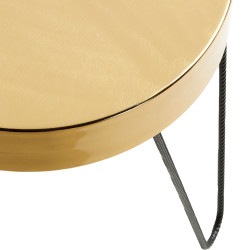 Table d'appoint art déco métal doré ZURIK