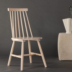 Lot de 2 chaises salle à manger en bois LONEMA