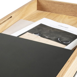 Bout de canapé design bois métal TALYS