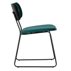 Chaise style rétro velours OMAR - BePureHome