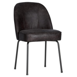 Chaises cuirs style vintage avec pieds métal marque BePureHome