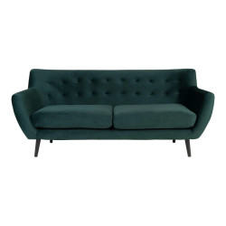 Canapé scandinave en velours CARLO, existe en jaune, vert ou bleu