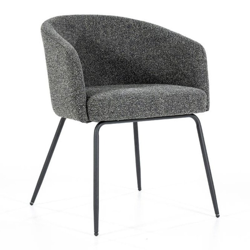 Chaise salle à manger moderne en tissu bouclé LIZY, 4 coloris