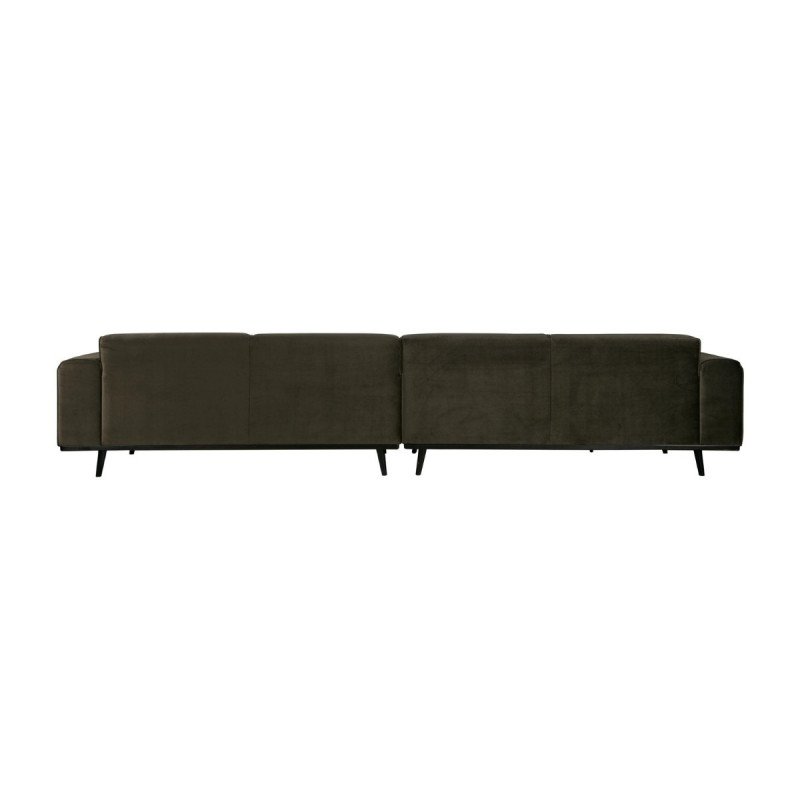 Grand canapé 372cm 4-5pl velours véritable style moderne - BePureHome