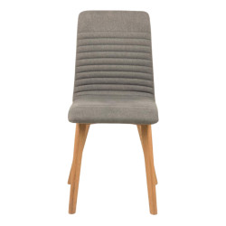 Lot de 2 chaises de salle à manger en tissu pieds bois AROX