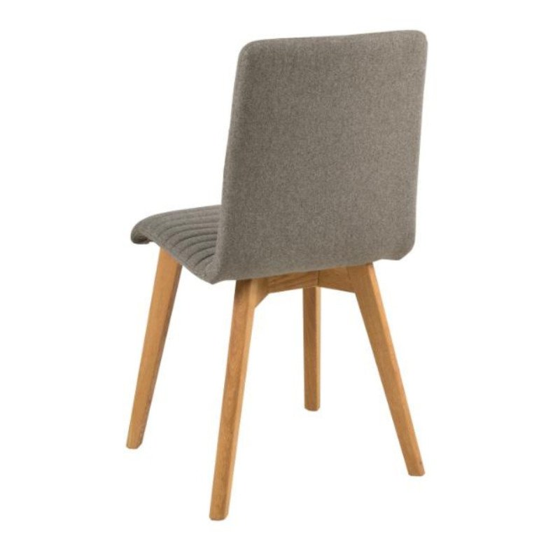 Lot de 2 chaises de salle à manger en tissu pieds bois AROX