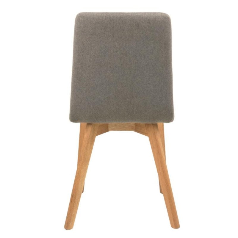 Lot de 2 chaises de salle à manger en tissu pieds bois AROX