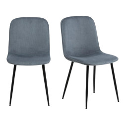 Lot de 4 chaises en velours côtelé PERLIA