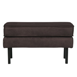 Repose-pieds cuir recyclé design rétro marque BePureHome