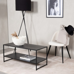 Table basse moderne en métal noir TAYA