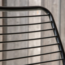 Lot de 2 chaises de jardin avec coussin noir MATYO