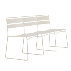 Banc d'extérieur en métal beige LYO