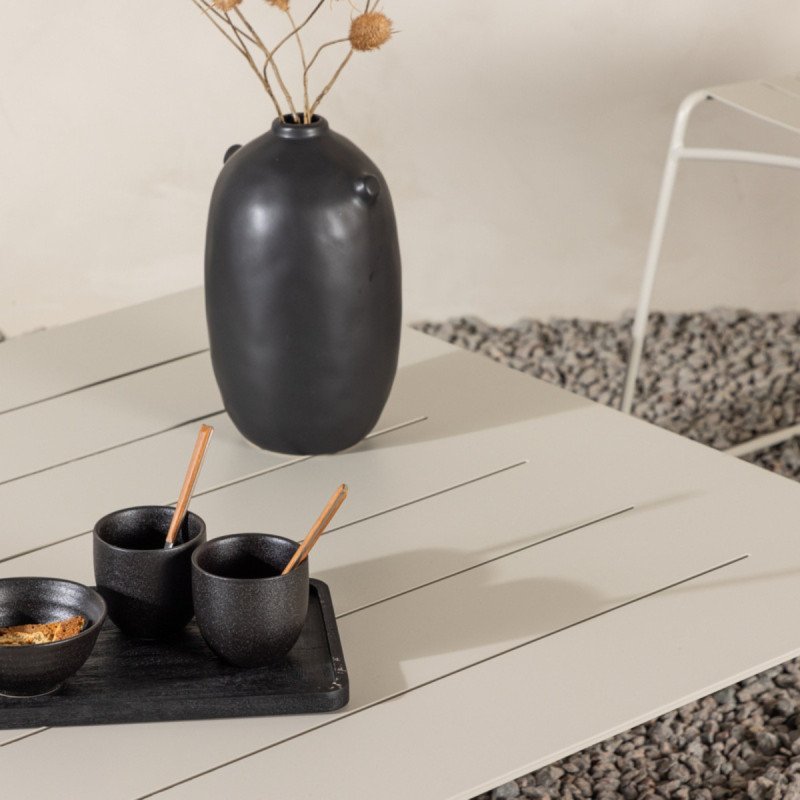 Table basse en métal beige LETYA