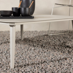 Table basse en métal beige LETYA