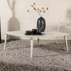 Table basse en métal beige LETYA