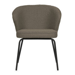 Chaises modernes en velours bouclé ADRIENNE, 6 coloris