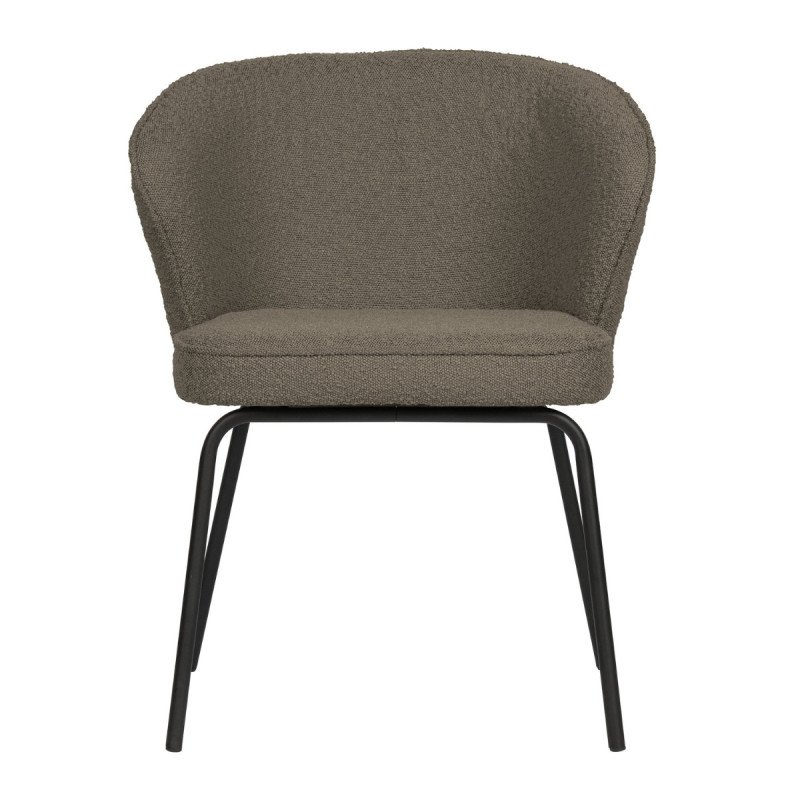 Chaises modernes en velours bouclé ADRIENNE, 6 coloris