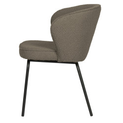 Chaises modernes en velours bouclé ADRIENNE, 6 coloris