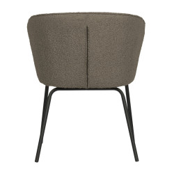 Chaises modernes en velours bouclé ADRIENNE, 6 coloris