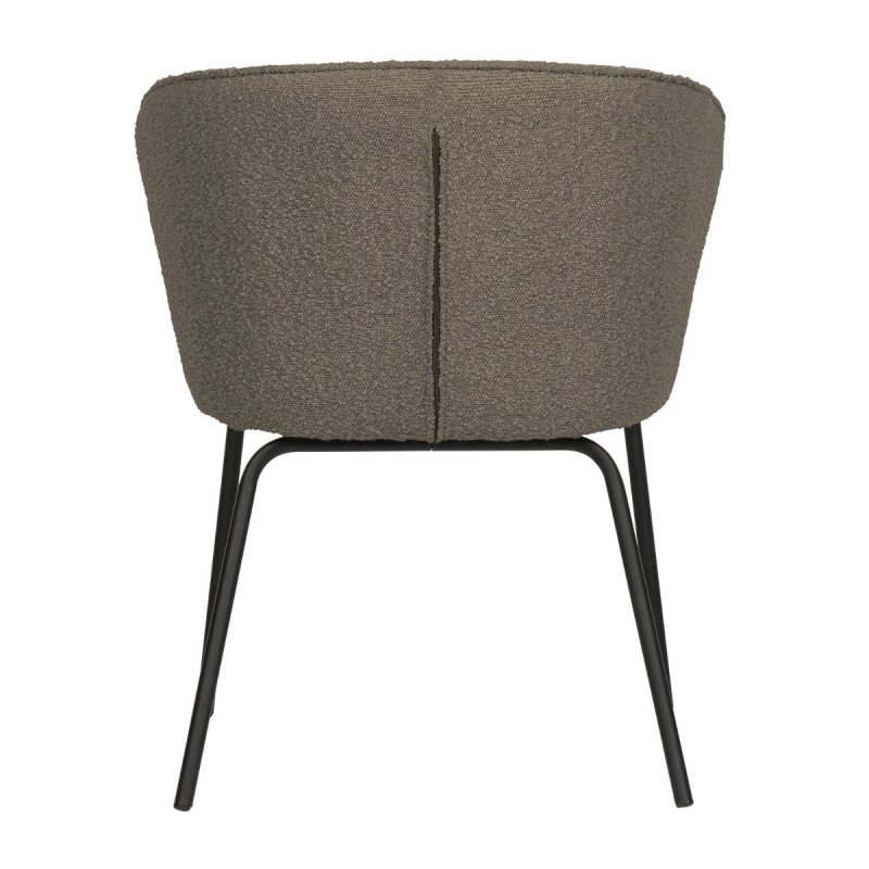 Chaises modernes en velours bouclé ADRIENNE, 6 coloris