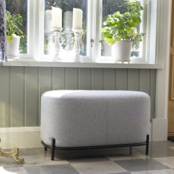 Grand pouf 2 personnes en tissu FOLIO, existe en 2 coloris