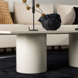 Table basse design en bois beige SANDA