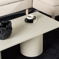 Table basse design en bois beige SANDA