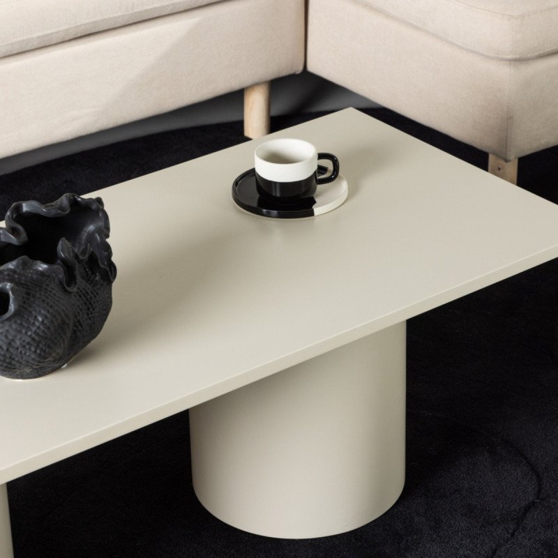 Table basse design en bois beige SANDA