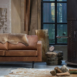Canapé 3 places 190cm cuir rétro moderne - 3 couleurs disponibles