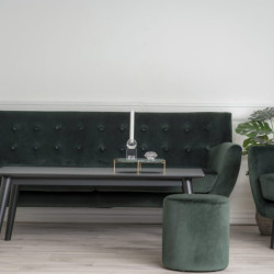 Canapé scandinave en velours CARLO, existe en jaune, vert ou bleu
