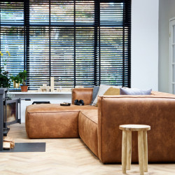Canapé d'angle gauche cuir  305cm style moderne - WOOOD
