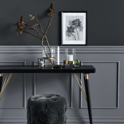 Table à manger 4 personnes style art déco bois et métal ANI, Nordal