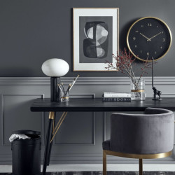 Table à manger 4 personnes style art déco bois et métal ANI, Nordal