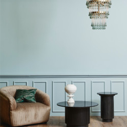 Table d'appoint chic ne marbre noir ANNO, tendance actuelle